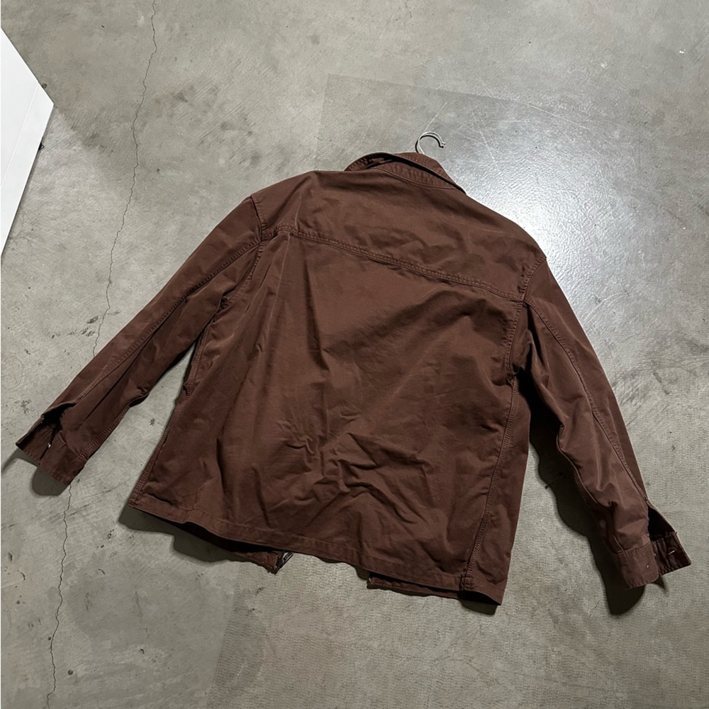 Bershka zip through overshirt in brown - Picture 8 of 9